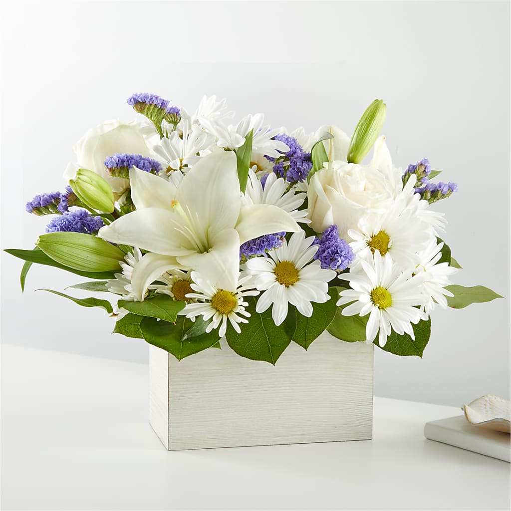 Beyond Blue Box Bouquet – Lynchburg Leo Wood Florist, Lynchburg VA