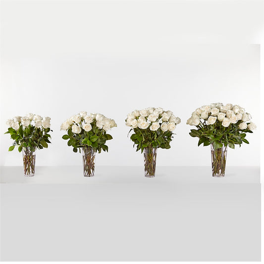 Long Stem White Rose Bouquet – Lynchburg Leo Wood Florist, Lynchburg VA