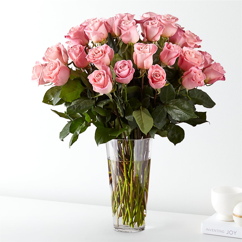 Long Stem Pink Rose Bouquet – Lynchburg Leo Wood Florist, Lynchburg VA