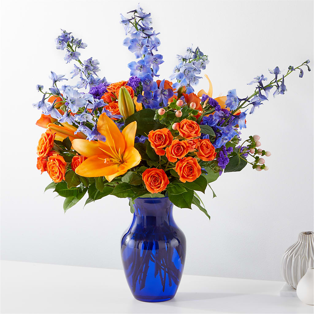 Radiant Citrus Bouquet – Lynchburg Leo Wood Florist, Lynchburg VA