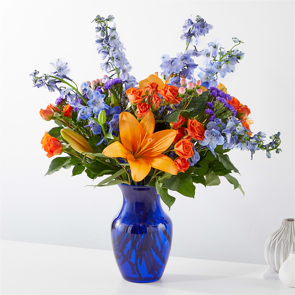 Radiant Citrus Bouquet – Lynchburg Leo Wood Florist, Lynchburg VA