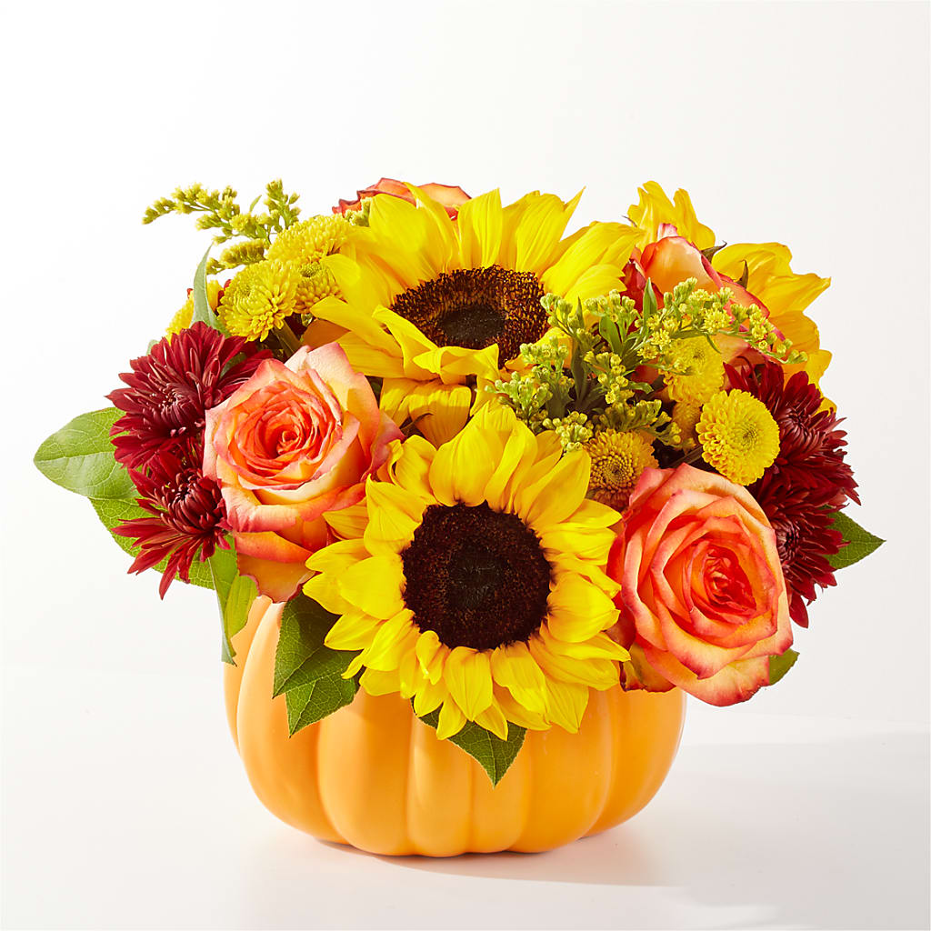 Golden Gourd Pumpkin Bouquet – Lynchburg Leo Wood Florist, Lynchburg VA