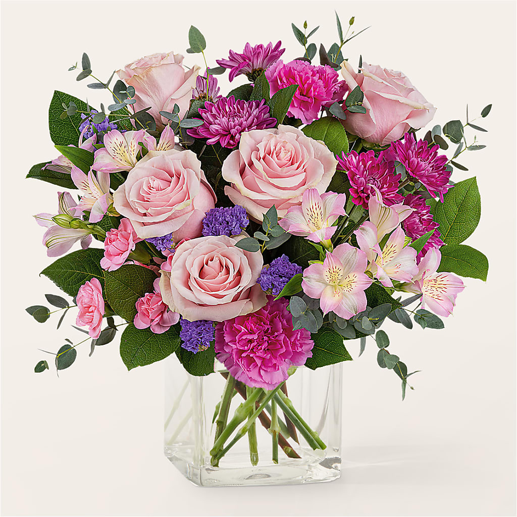 Rosy Radiance Bouquet – Lynchburg Leo Wood Florist, Lynchburg VA