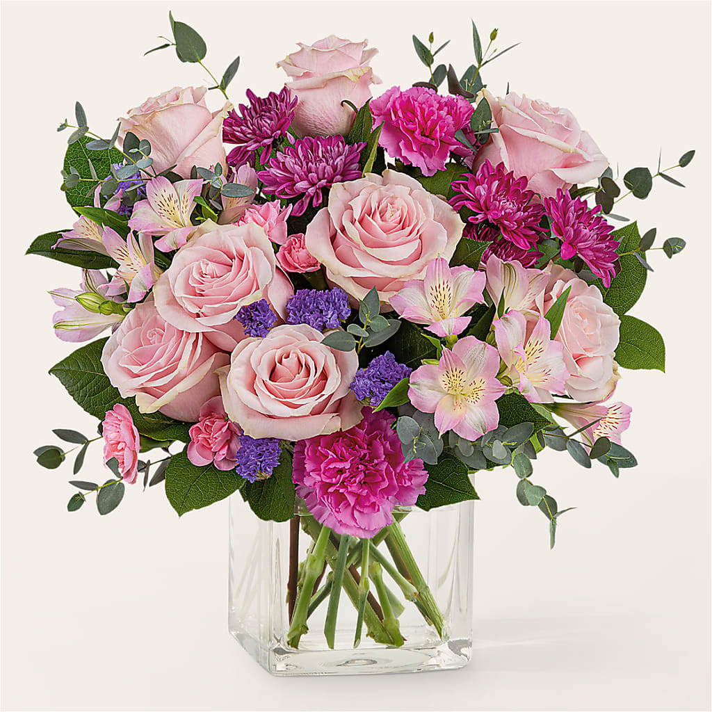 Rosy Radiance Bouquet – Lynchburg Leo Wood Florist, Lynchburg VA