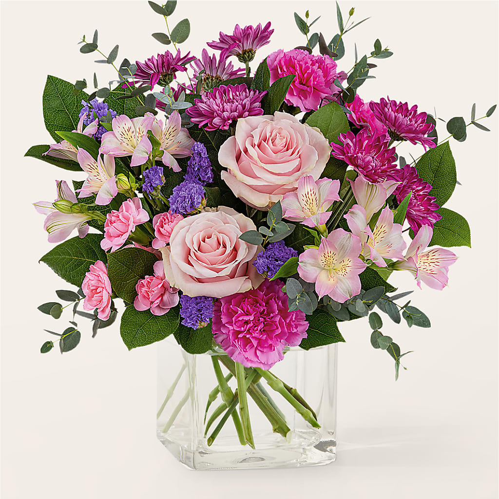Rosy Radiance Bouquet – Lynchburg Leo Wood Florist, Lynchburg VA