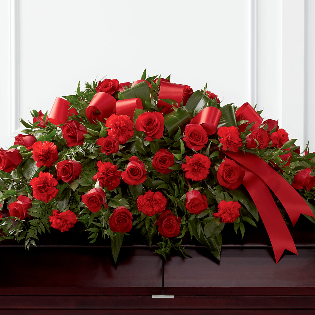 Tribute of Life Casket Spray – Lynchburg Leo Wood Florist, Lynchburg VA