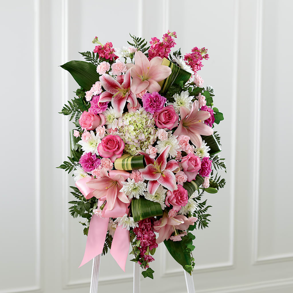 Comforting Standing Spray – Lynchburg Leo Wood Florist, Lynchburg VA