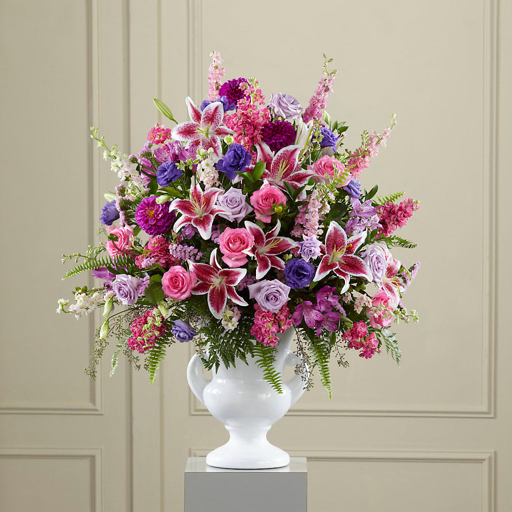 Peaceful Tribute Arrangement – Lynchburg Leo Wood Florist, Lynchburg VA