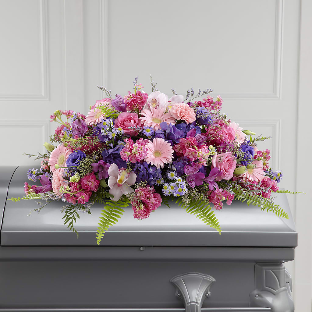 Glorious Garden Casket Spray – Lynchburg Leo Wood Florist, Lynchburg VA