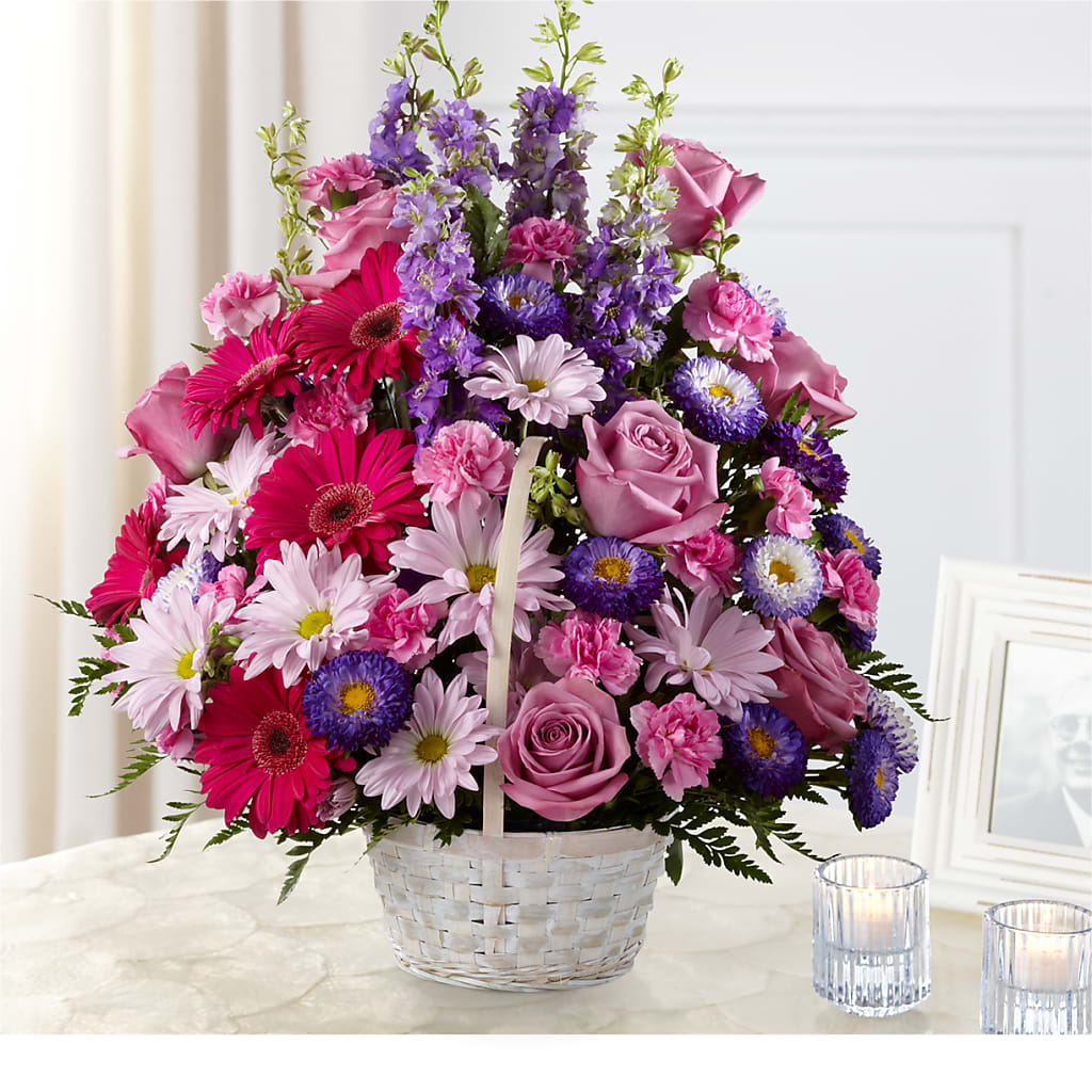 Pastel Peace Basket – Lynchburg Leo Wood Florist, Lynchburg VA
