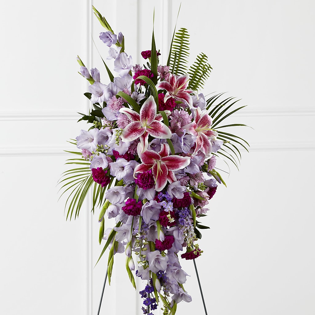 Tender Touch Standing Spray – Lynchburg Leo Wood Florist, Lynchburg VA