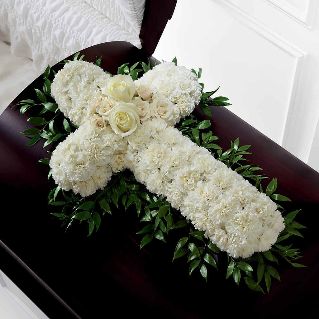 Peaceful Memories Casket Spray (Standard) – Lynchburg Leo Wood Florist, Lynchburg VA