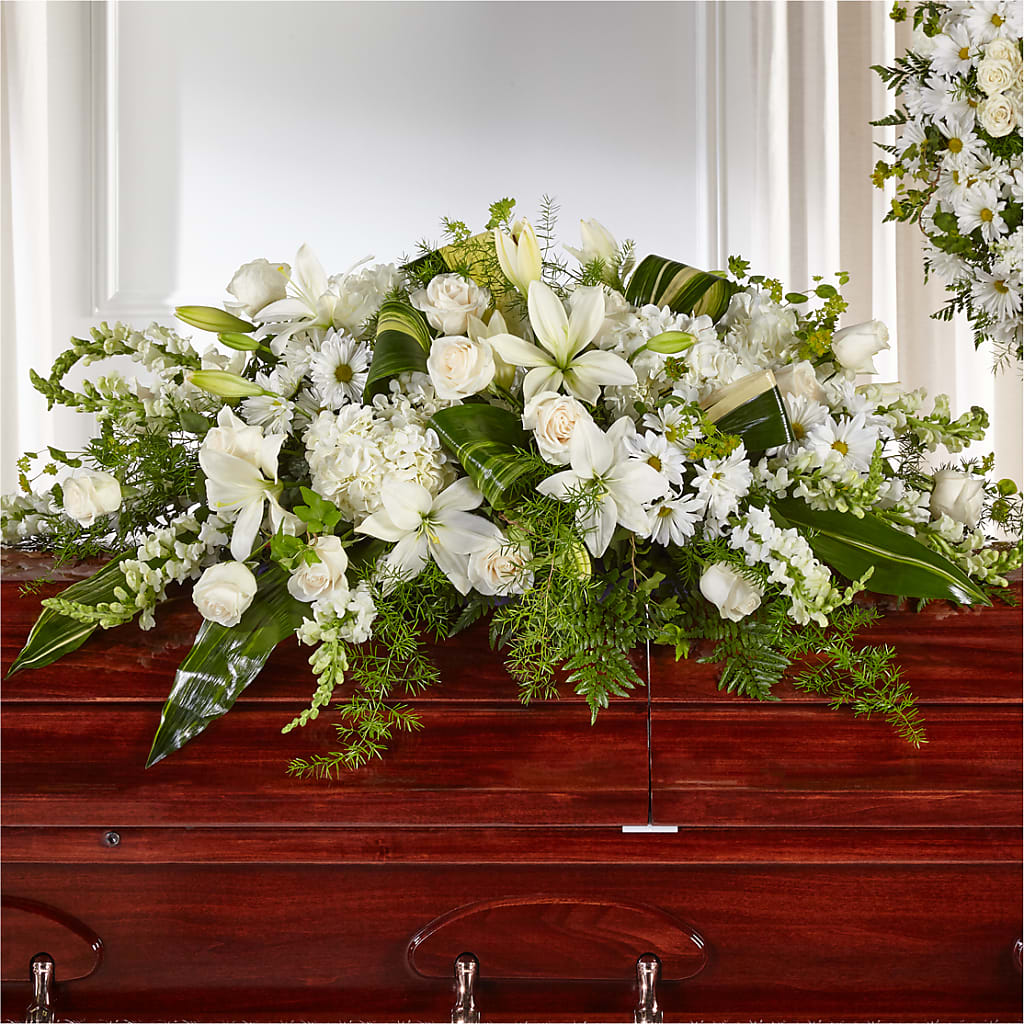Abundance Casket Spray – Lynchburg Leo Wood Florist, Lynchburg VA