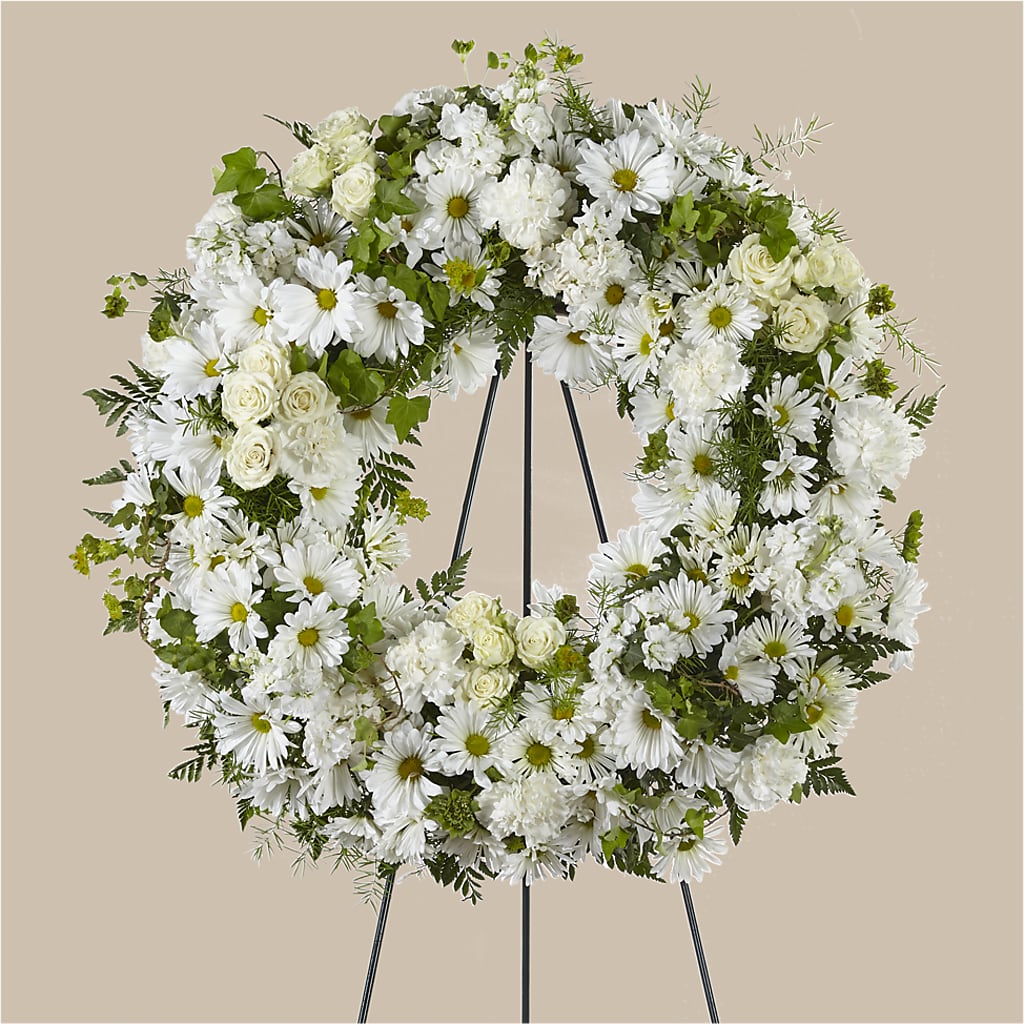 Faithful Wishes Wreath – Lynchburg Leo Wood Florist, Lynchburg VA