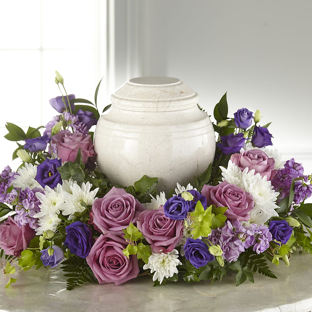 Blooming Sympathy Cremation Adornment – Lynchburg Leo Wood Florist, Lynchburg VA