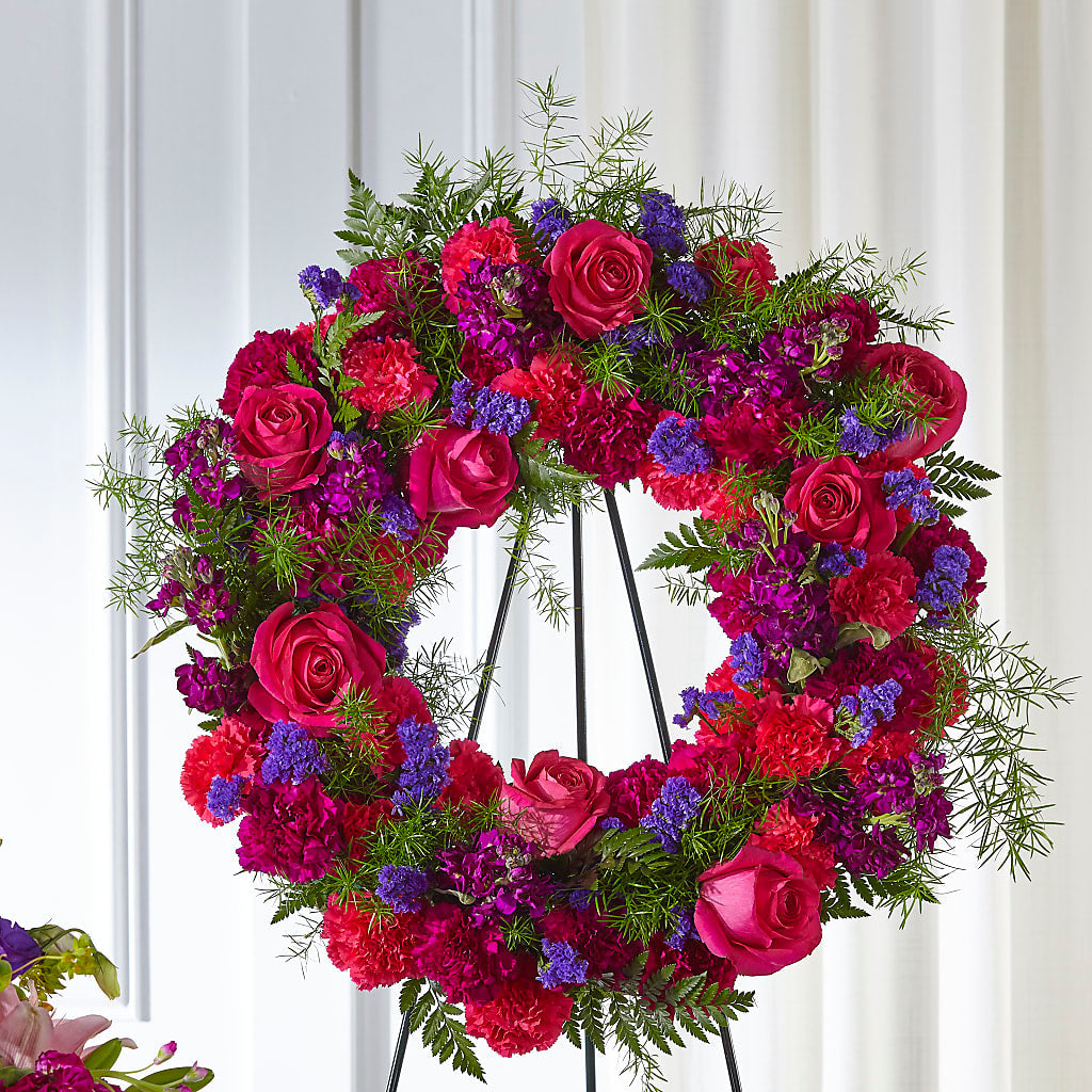 Calming Colors Wreath – Lynchburg Leo Wood Florist, Lynchburg VA