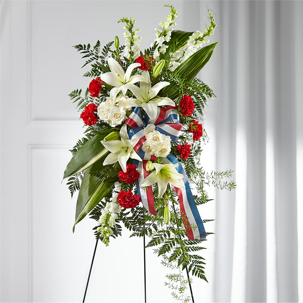 Stars of Life Standing Spray – Lynchburg Leo Wood Florist, Lynchburg VA