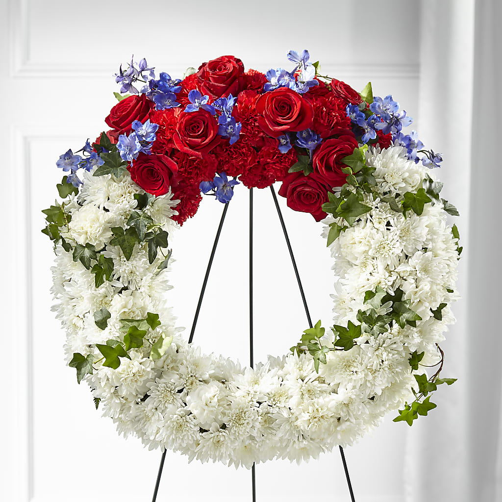 Patriotic Passion Wreath – Lynchburg Leo Wood Florist, Lynchburg VA