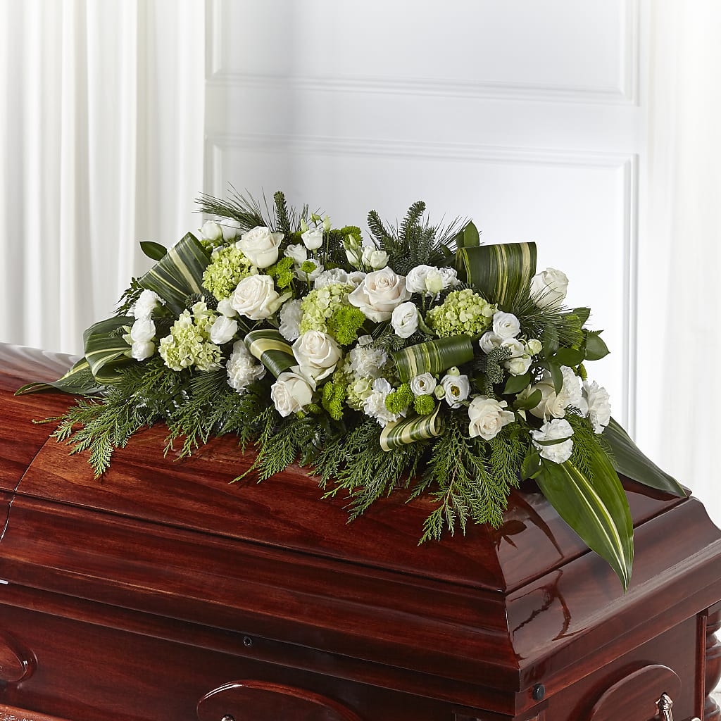Hopeful Gesture Casket Spray – Lynchburg Leo Wood Florist, Lynchburg VA