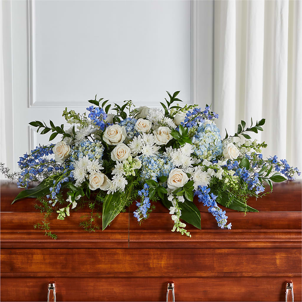 Timeless Essence Casket Spray – Lynchburg Leo Wood Florist, Lynchburg VA