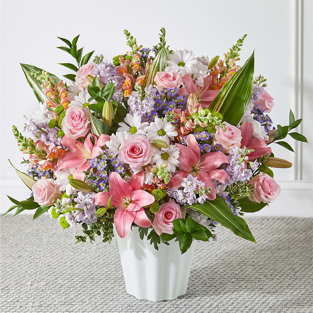Abundant Compassion Floor Basket – Lynchburg Leo Wood Florist, Lynchburg VA