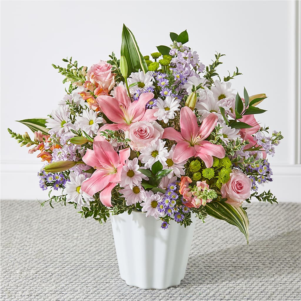 Abundant Compassion Floor Basket – Lynchburg Leo Wood Florist, Lynchburg VA