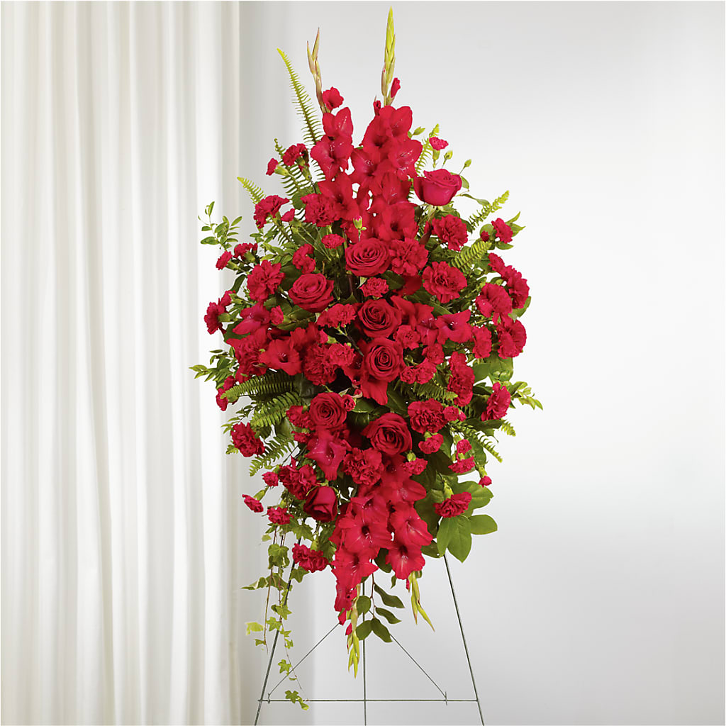 From the Heart Standing Spray – Lynchburg Leo Wood Florist, Lynchburg VA