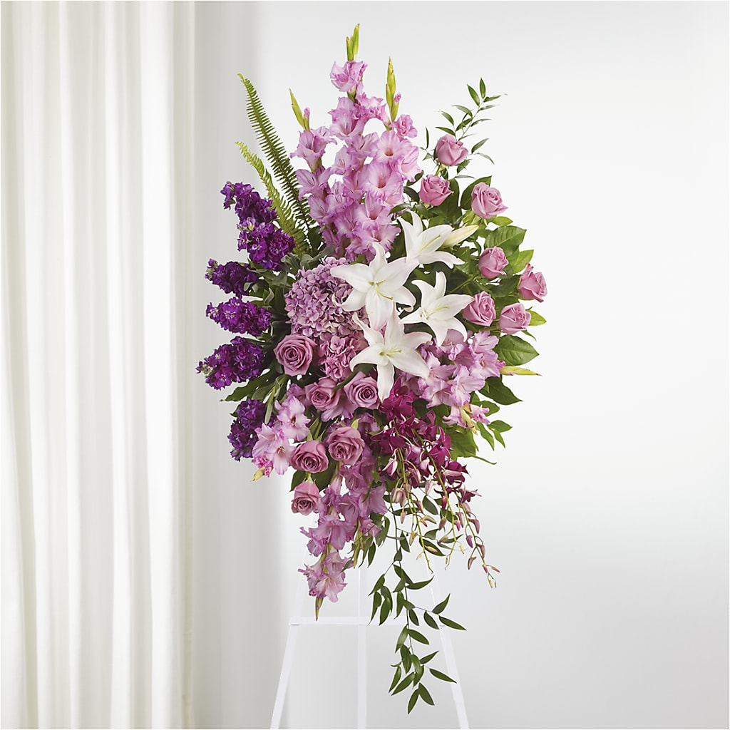 Never Alone Standing Spray – Lynchburg Leo Wood Florist, Lynchburg VA