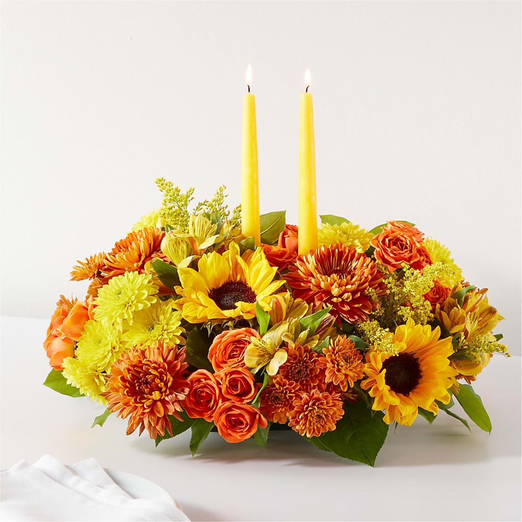 Autumn Harmony Centerpiece – Lynchburg Leo Wood Florist, Lynchburg VA