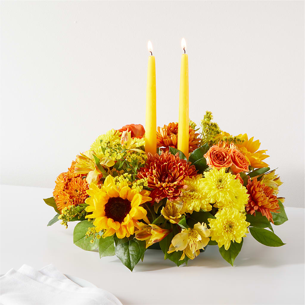 Autumn Harmony Centerpiece – Lynchburg Leo Wood Florist, Lynchburg VA