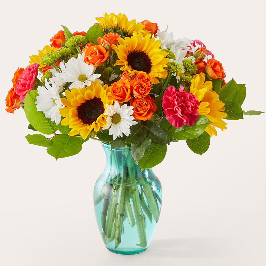 Sun-drenched Blooms Bouquet – Lynchburg Leo Wood Florist, Lynchburg VA