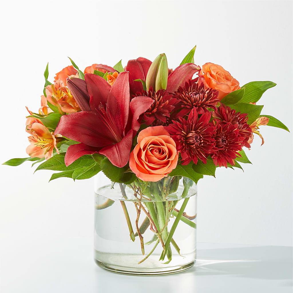 Crimson Leaves Bouquet – Lynchburg Leo Wood Florist, Lynchburg VA