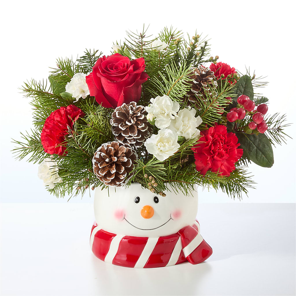 Jolly Snowman Bouquet –  Lynchburg Leo Wood Florist, Lynchburg VA