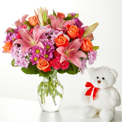 One and Only Bouquet and Bear Bundle –  Lynchburg Leo Wood Florist, Lynchburg VA
