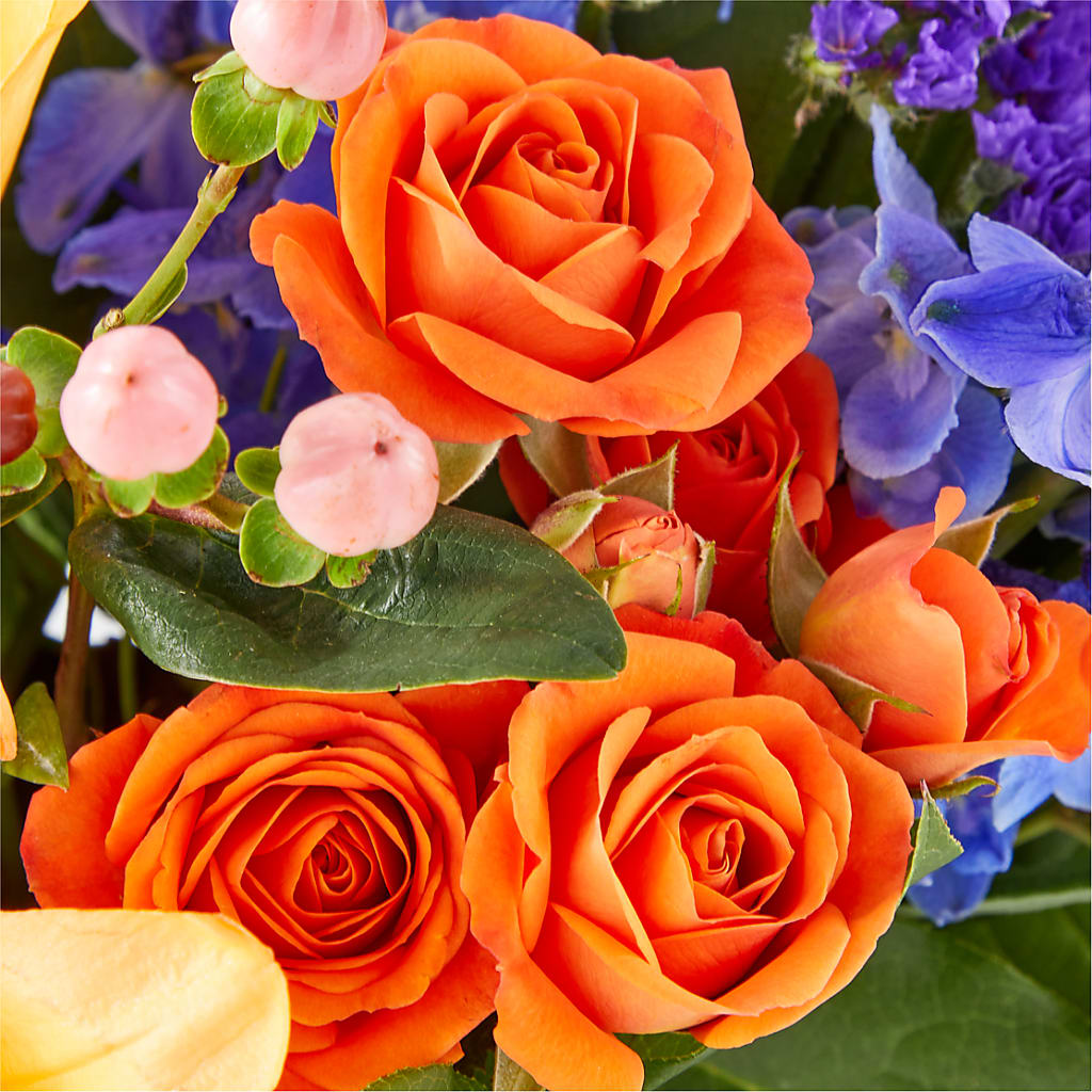Radiant Citrus Box Bouquet –  Lynchburg Leo Wood Florist, Lynchburg VA
