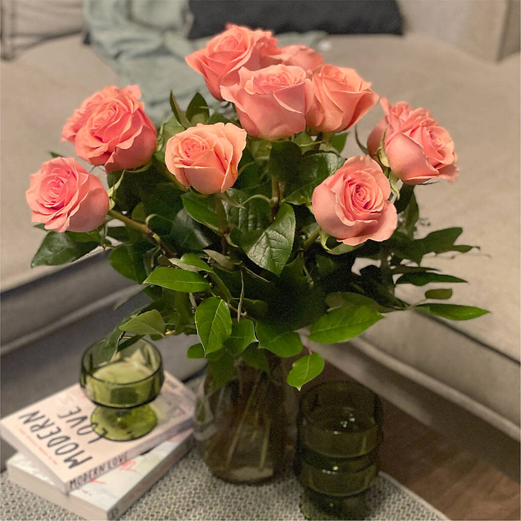 Long Stem Pink Rose Bouquet –  Lynchburg Leo Wood Florist, Lynchburg VA