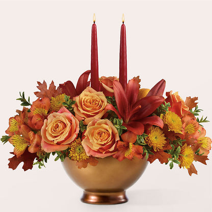 Harvest Table Centerpiece –  Lynchburg Leo Wood Florist, Lynchburg VA