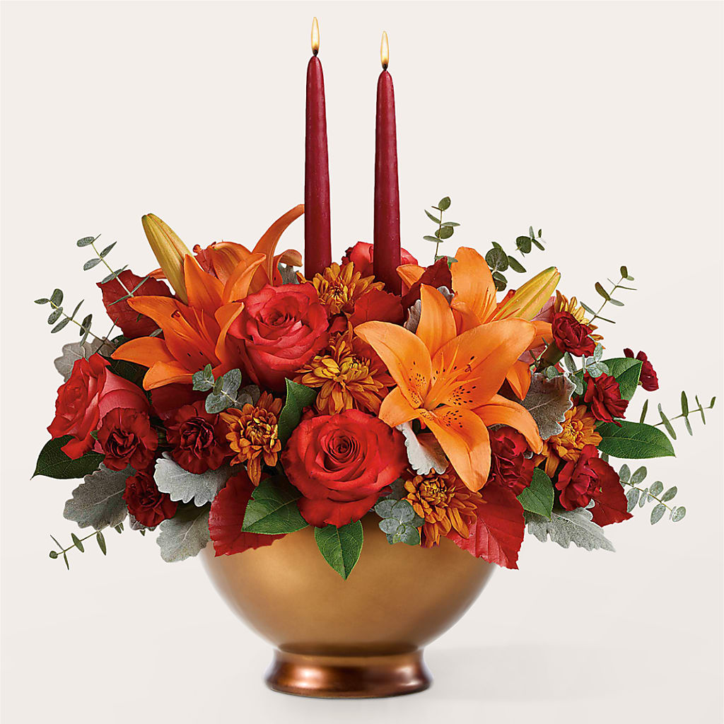 Fruits of Fall Centerpiece –  Lynchburg Leo Wood Florist, Lynchburg VA