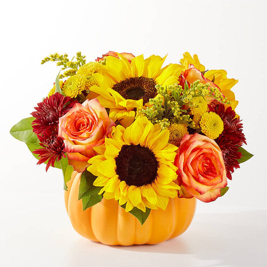 Golden Gourd Pumpkin Bouquet –  Lynchburg Leo Wood Florist, Lynchburg VA