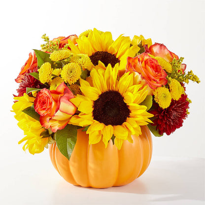 Golden Gourd Pumpkin Bouquet –  Lynchburg Leo Wood Florist, Lynchburg VA