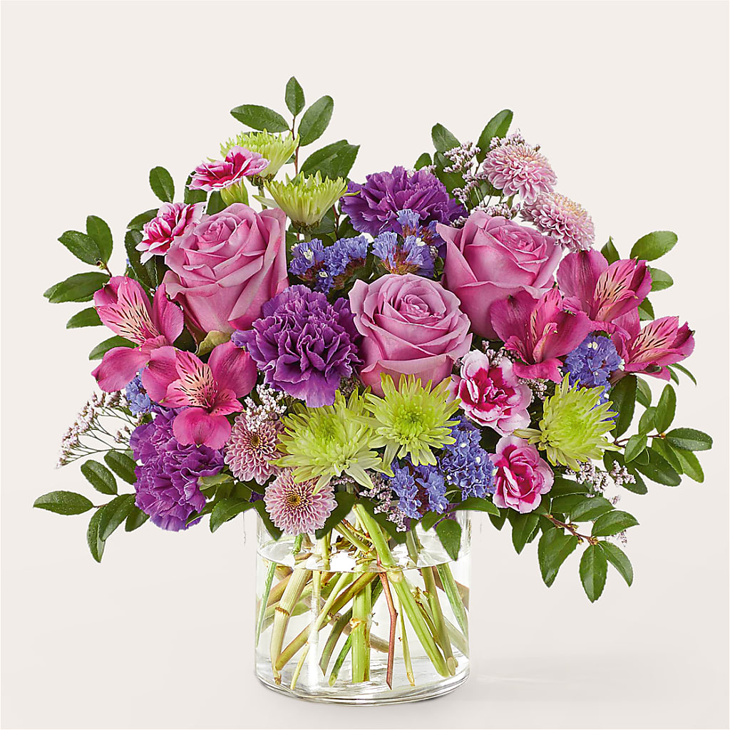 Glass Half Full Bouquet –  Lynchburg Leo Wood Florist, Lynchburg VA