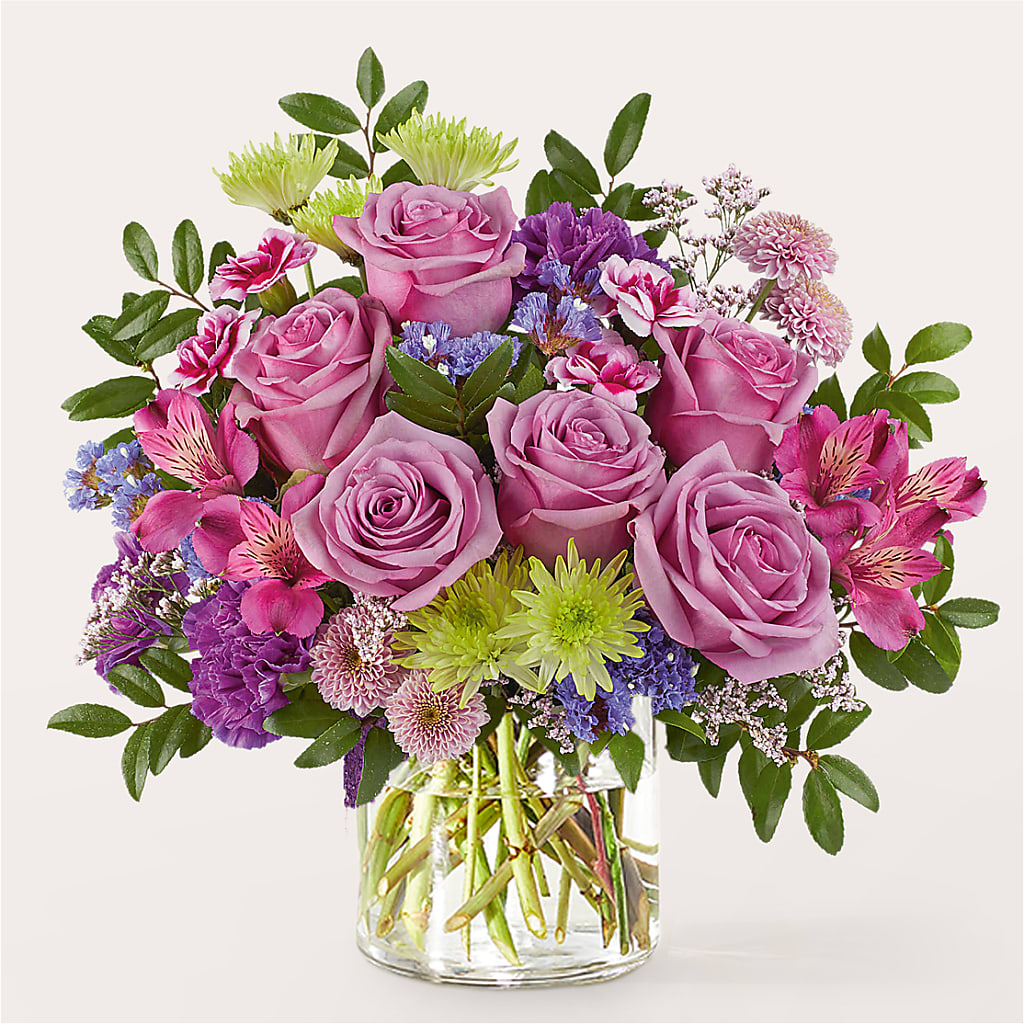 Glass Half Full Bouquet –  Lynchburg Leo Wood Florist, Lynchburg VA
