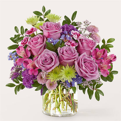 Glass Half Full Bouquet –  Lynchburg Leo Wood Florist, Lynchburg VA