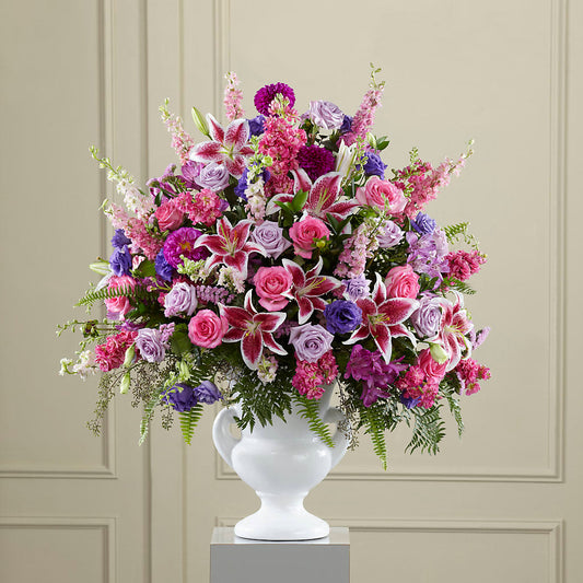 Peaceful Tribute Arrangement –  Lynchburg Leo Wood Florist, Lynchburg VA