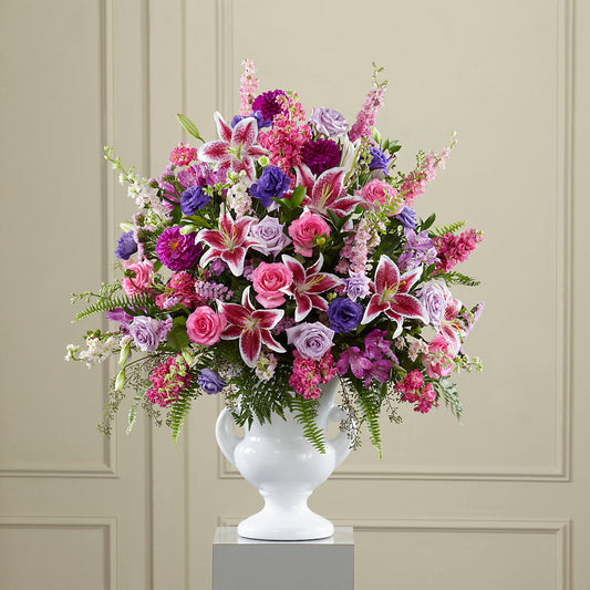 Peaceful Tribute Arrangement –  Lynchburg Leo Wood Florist, Lynchburg VA