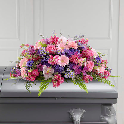 Glorious Garden Casket Spray –  Lynchburg Leo Wood Florist, Lynchburg VA