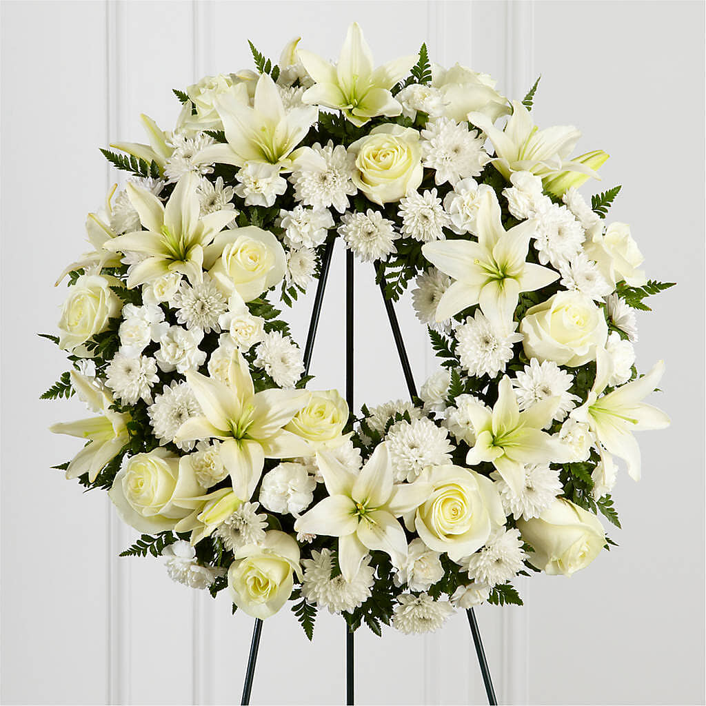 Treasured Tribute Wreath –  Lynchburg Leo Wood Florist, Lynchburg VA