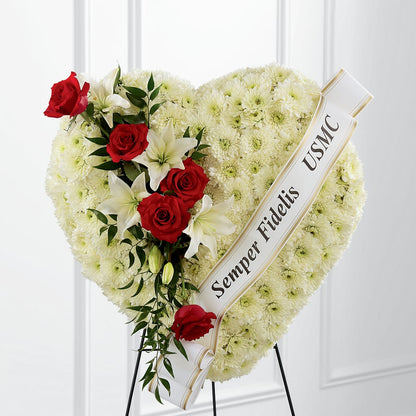 Heartfelt Hero Standing Heart –  Lynchburg Leo Wood Florist, Lynchburg VA