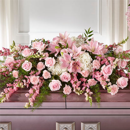 Life & Remembrance Casket Spray –  Lynchburg Leo Wood Florist, Lynchburg VA