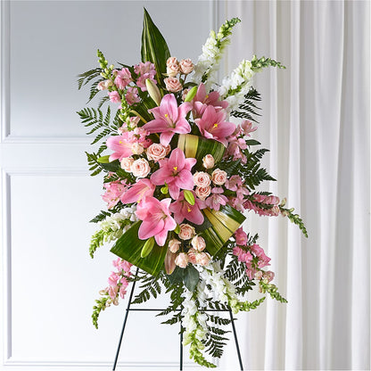 Elegant Embrace Standing Spray –  Lynchburg Leo Wood Florist, Lynchburg VA